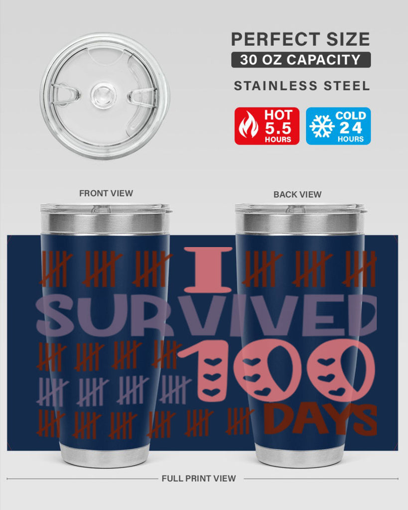 i survived 100 days 13#- 100 days of school- Tumbler