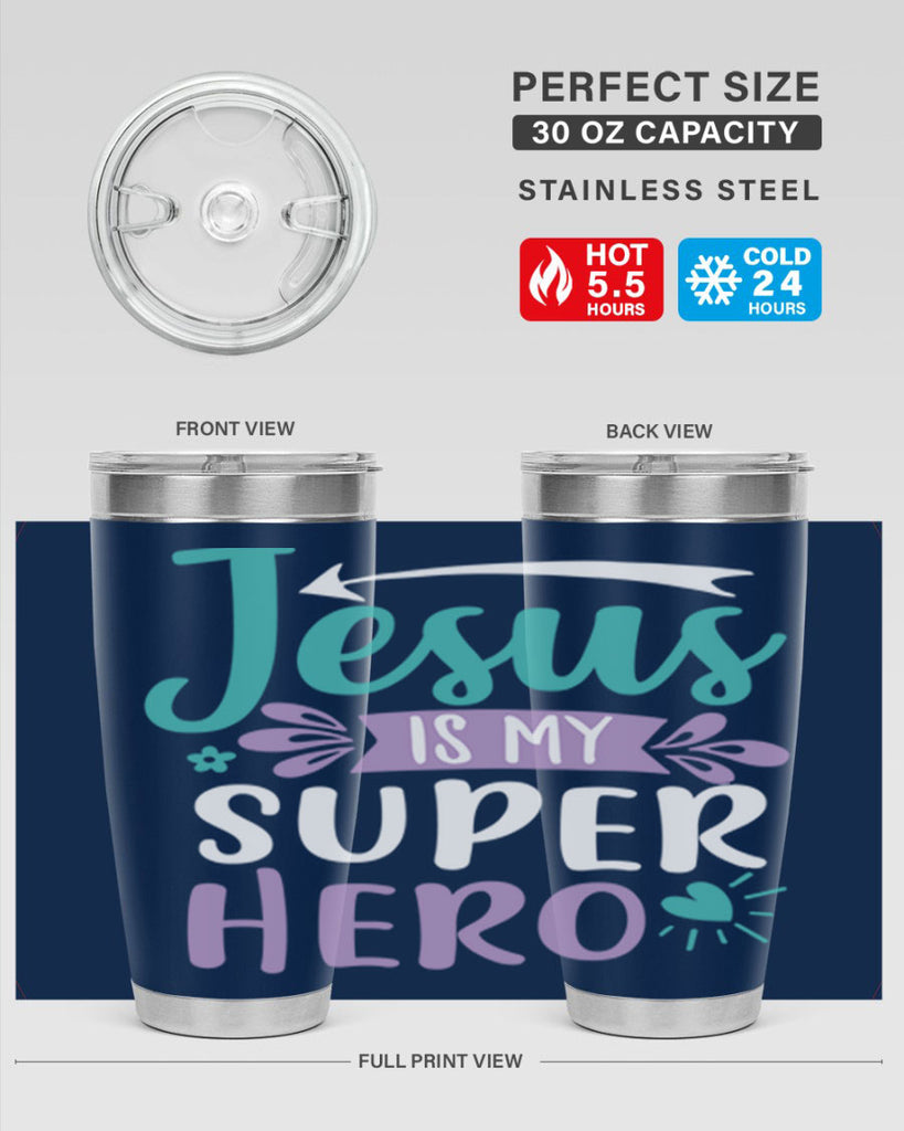 jesus is my superhero 71#- easter- Tumbler