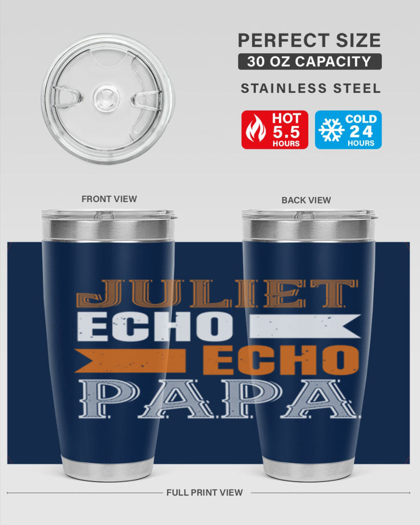 juliet echo echo papa 30#- grandpa - papa- Tumbler