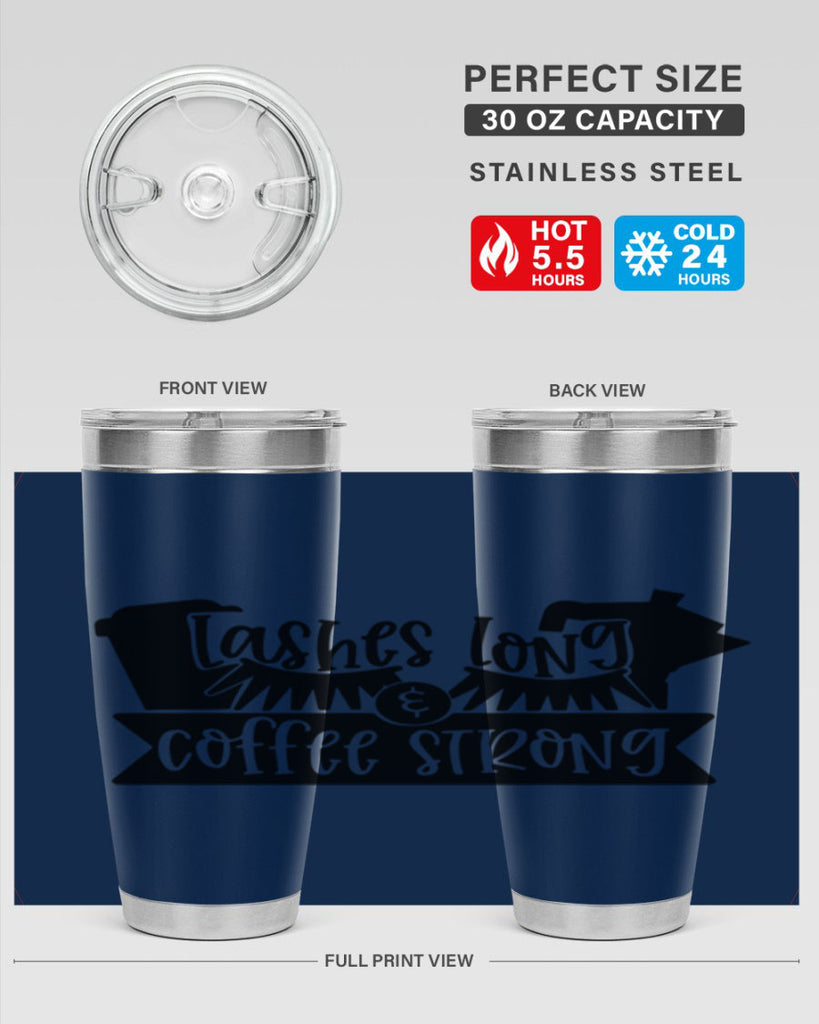 lashes long coffee strong 82#- coffee- Tumbler