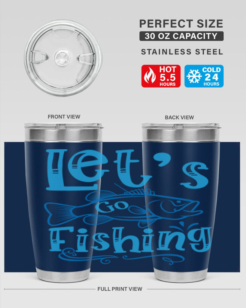 lets go fishing 205#- fishing- Tumbler