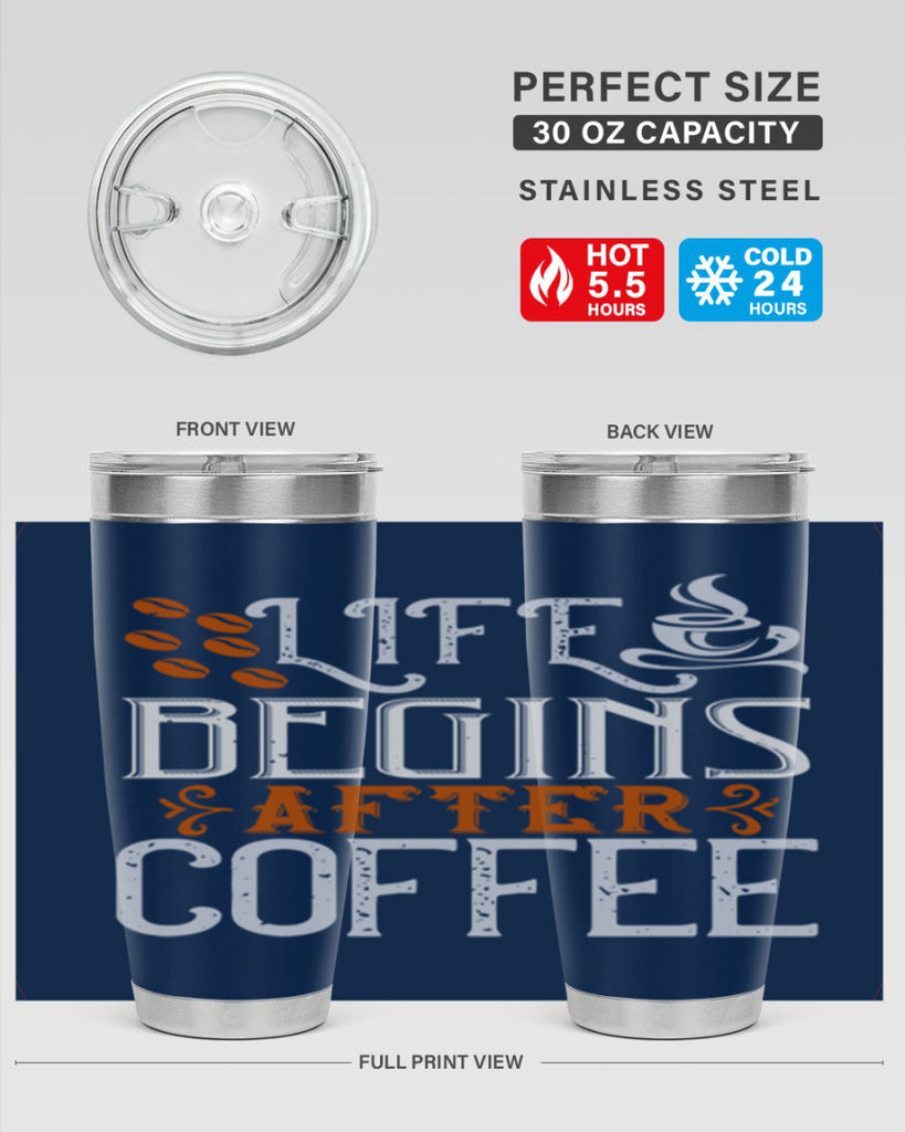 life begins after coffee 239#- coffee- Tumbler