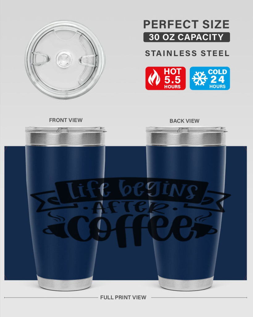 life begins after coffee 78#- coffee- Tumbler