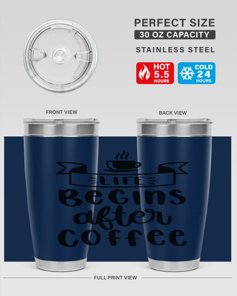 life begins after coffee 79#- coffee- Tumbler