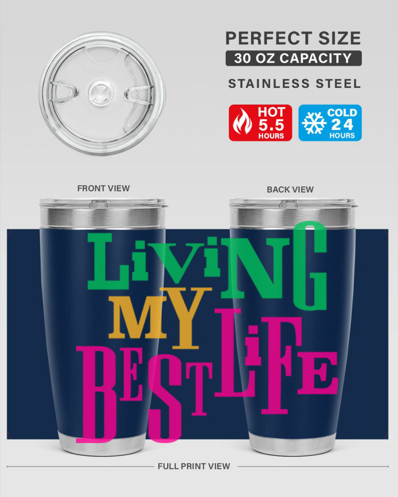 living my best life 96#- black words phrases- Cotton Tank