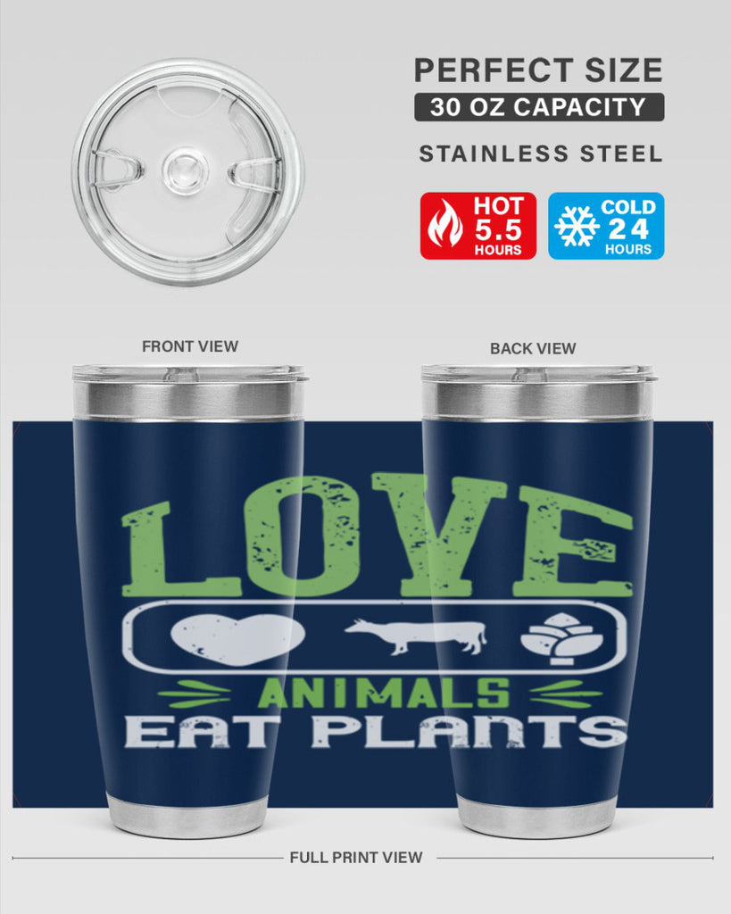 love animals eat plants 33#- vegan- Tumbler