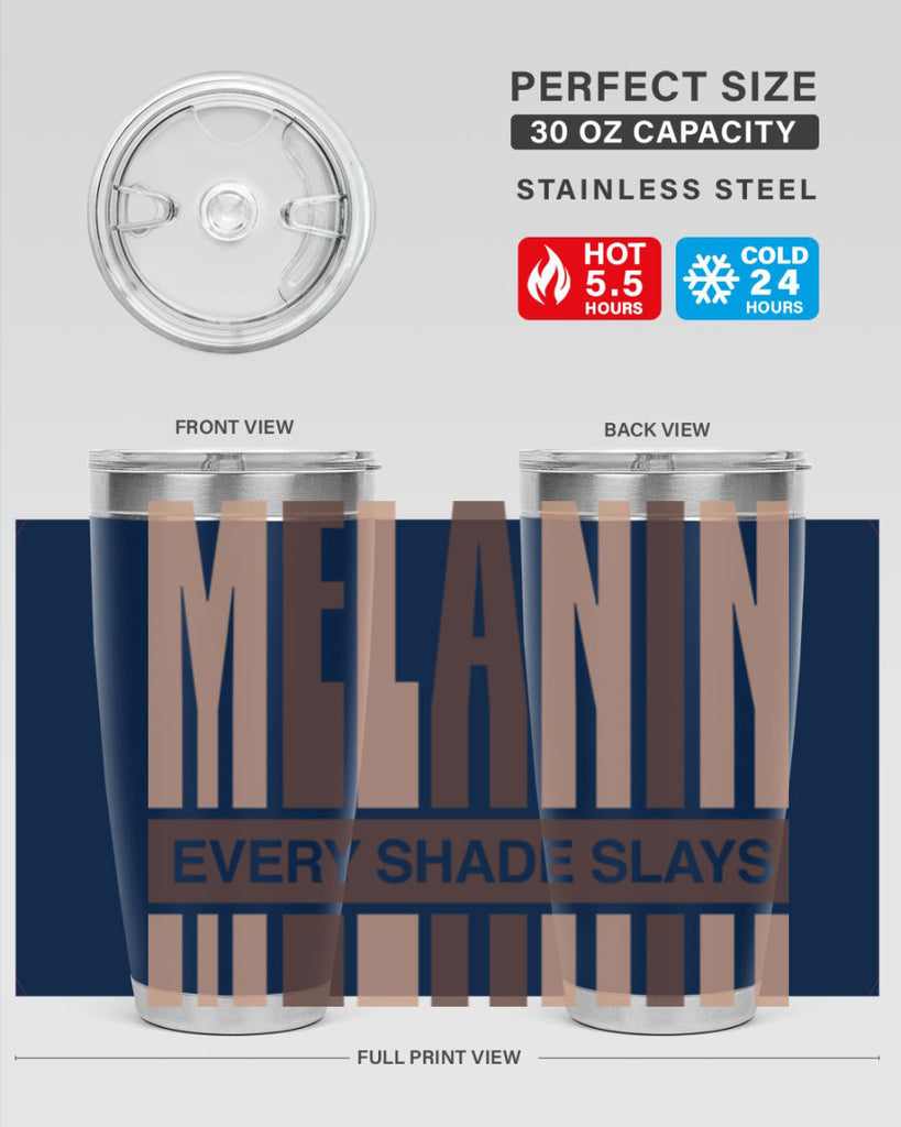melanin every shade slays 90#- black words phrases- Cotton Tank