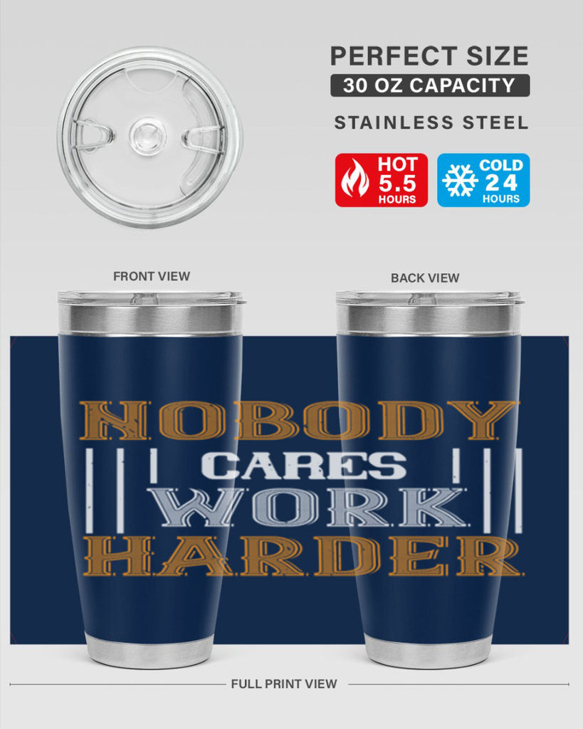 nobody i cares work herder 78#- gym- Tumbler