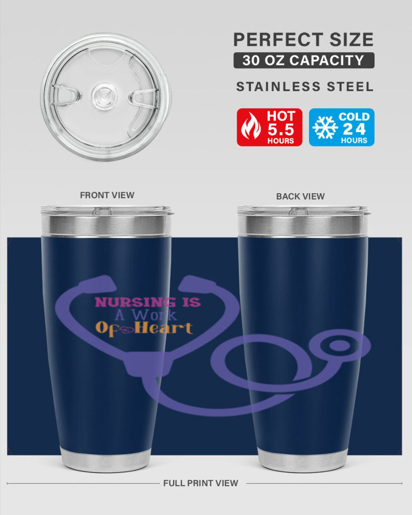 nursing is a work of heart Style Style 68#- nurse- tumbler