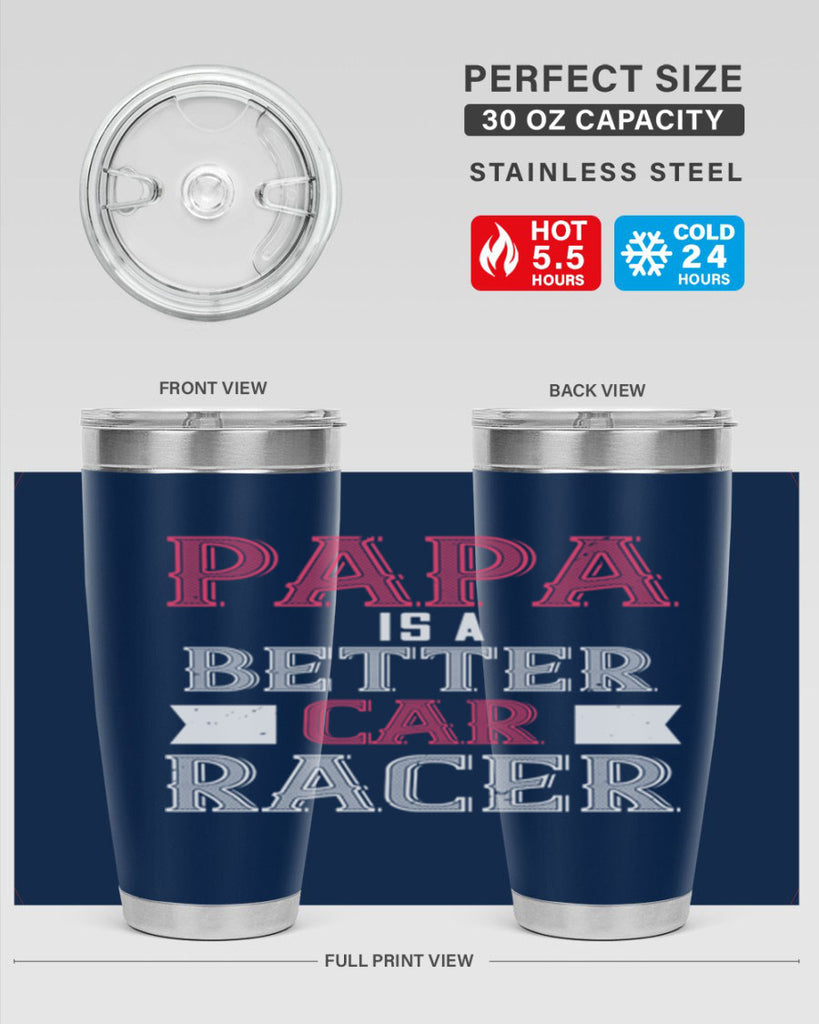 papa is a better car bacer 19#- grandpa - papa- Tumbler