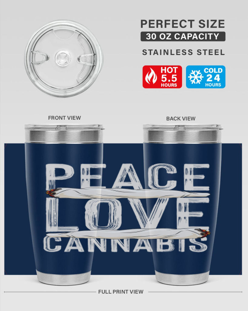 peace love cannabis 216#- marijuana- Tumbler