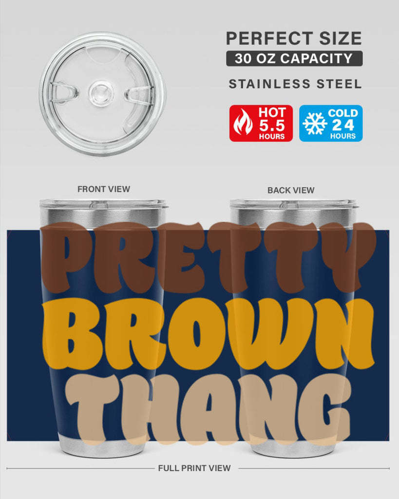 pretty  brown thang 52#- black words phrases- Cotton Tank