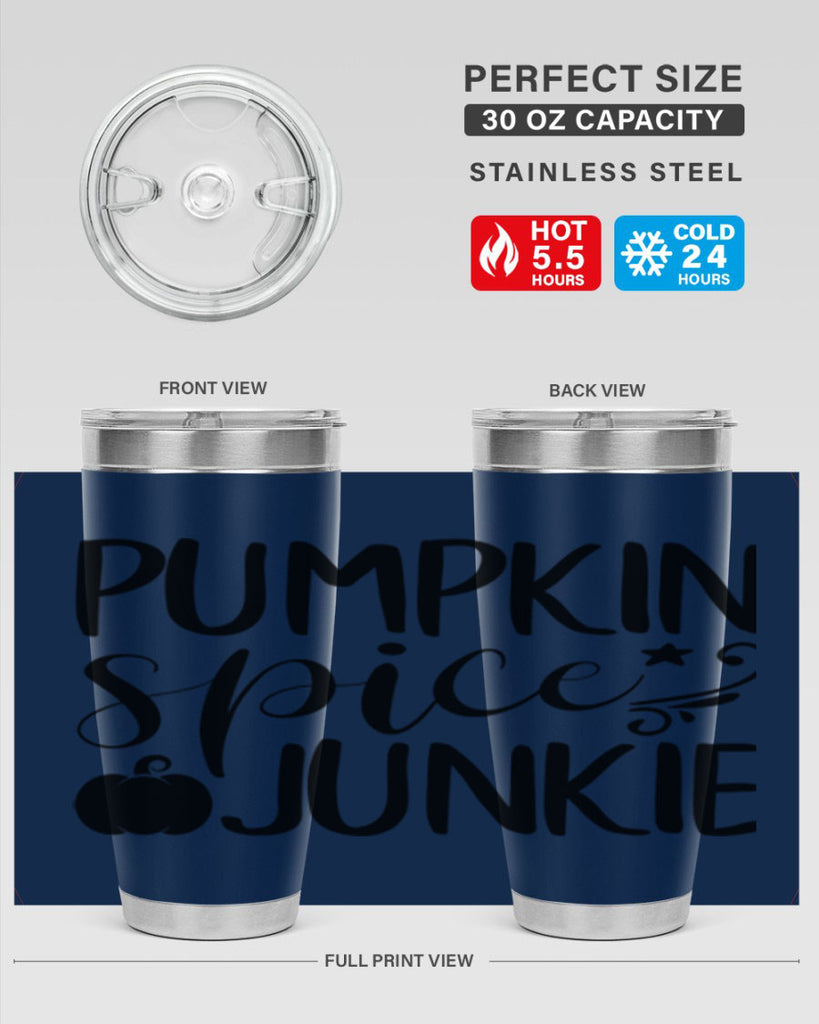 pumpkin spice junkie 548#- fall- Tumbler