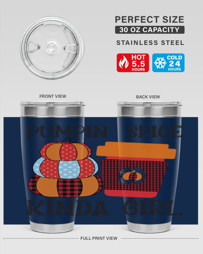 pumpkin spice kinda girl 551#- fall- Tumbler