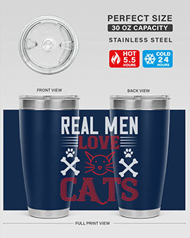 real man love cats Style 113#- cat- Tumbler