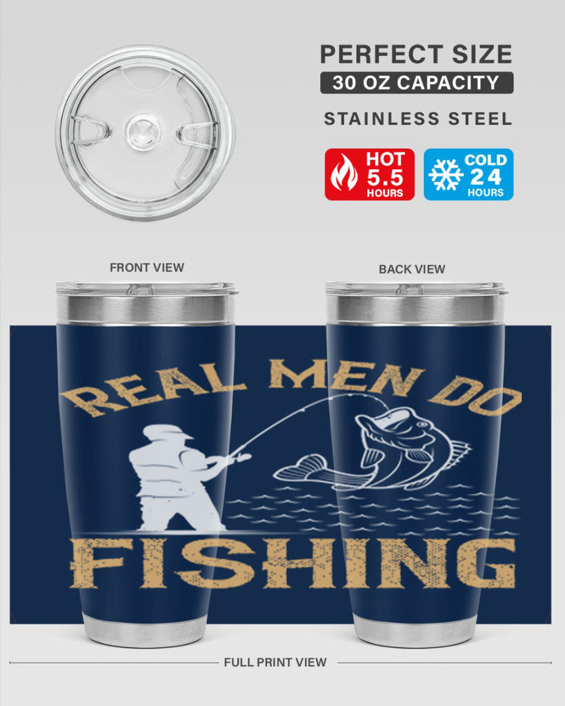 real men do fishing 240#- fishing- Tumbler