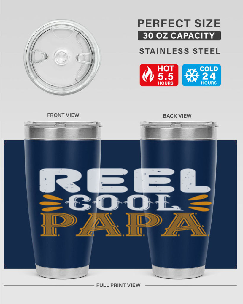 reel cool papa 12#- grandpa - papa- Tumbler