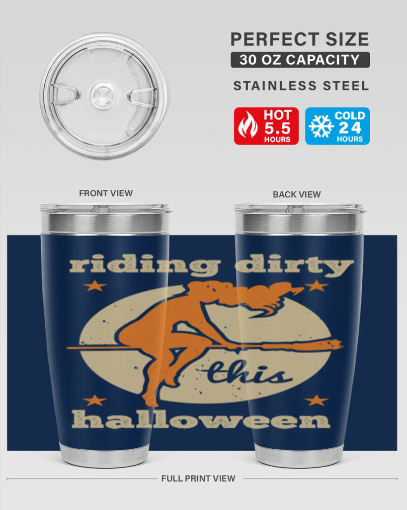 riding dirty this halloween 133#- halloween- Tumbler