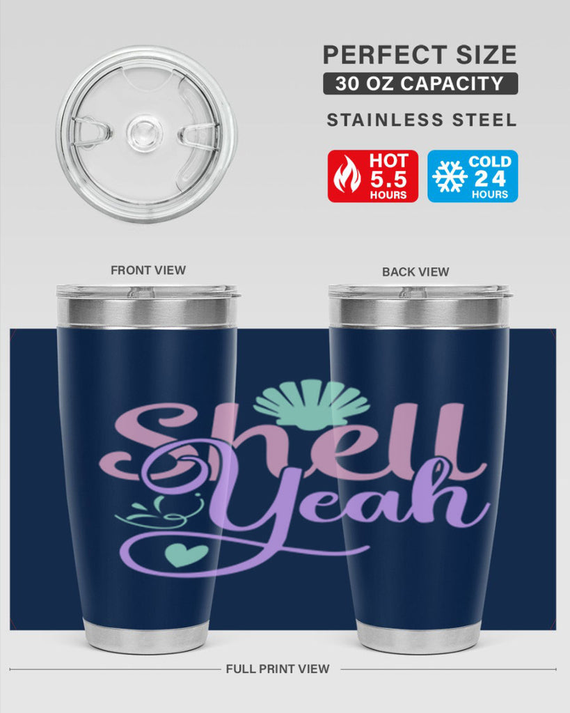 shell yeah 7#- mermaid- Tumbler