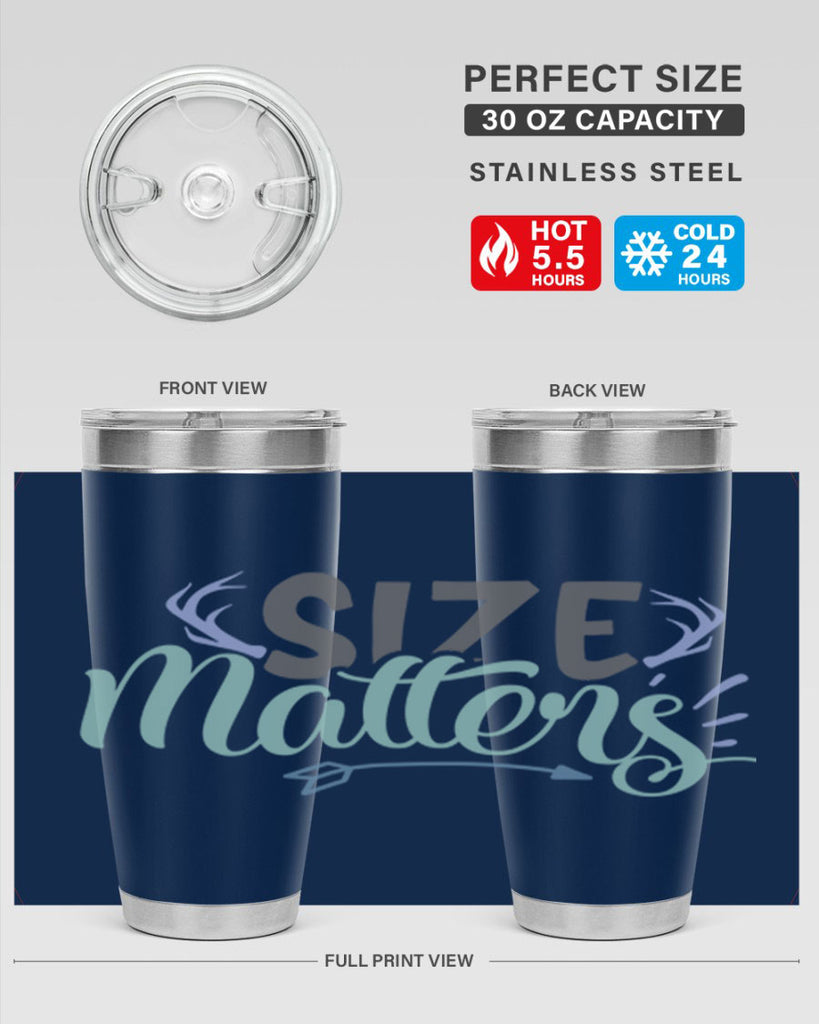 size matters 195#- fishing- Tumbler