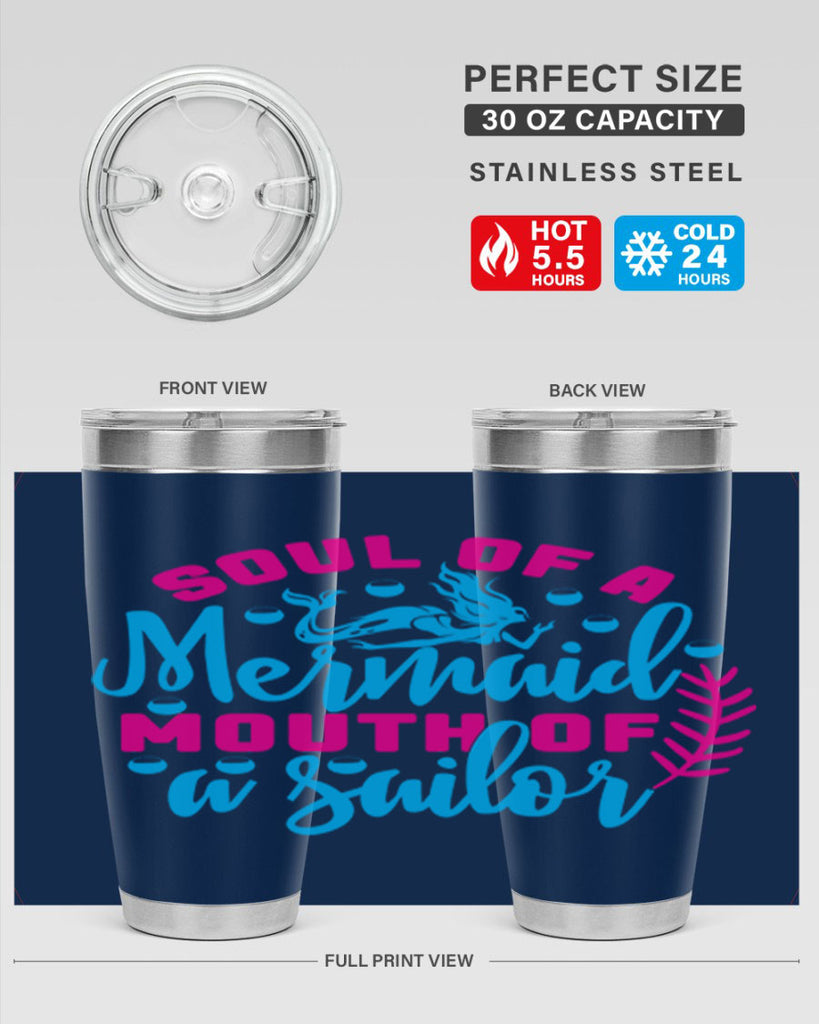 soul of a mermaid mouth of a sailor 618#- mermaid- Tumbler