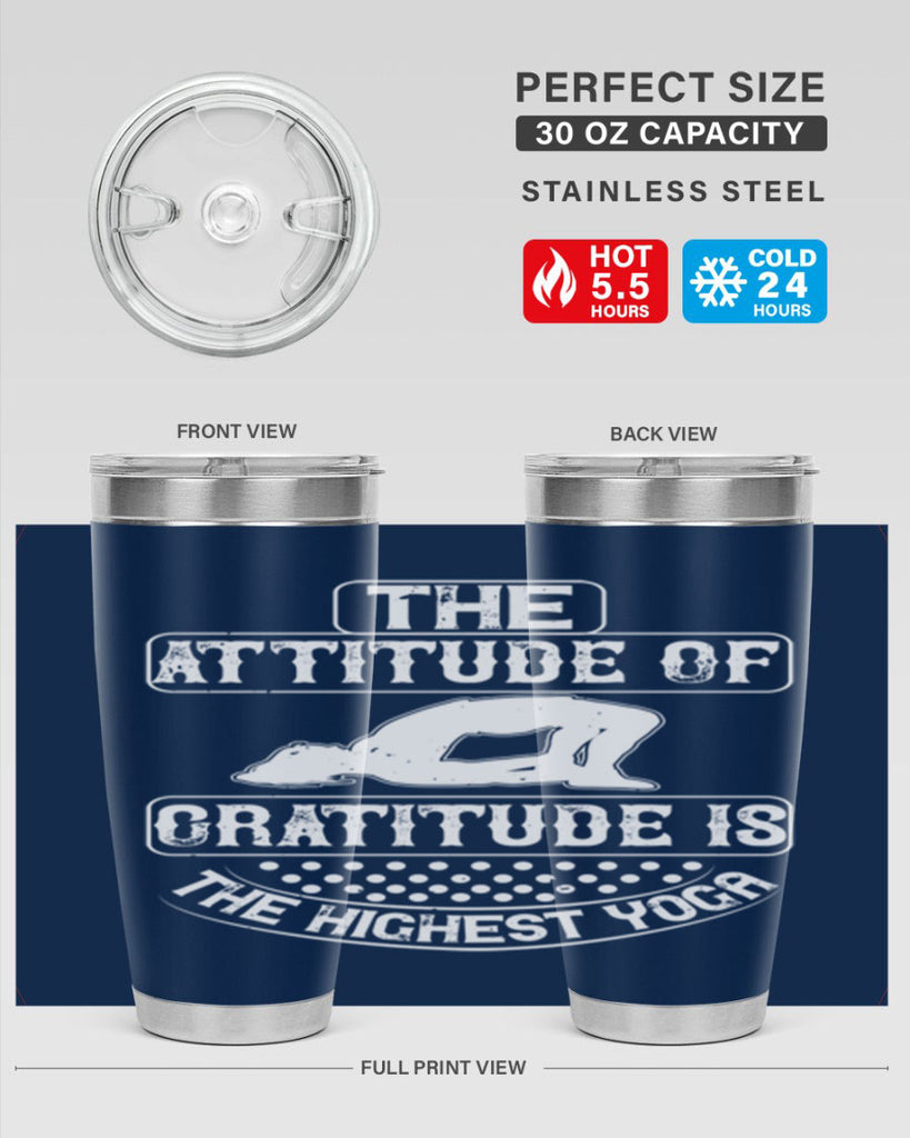 the attitude of gratitude is the highest yoga 64#- yoga- Tumbler