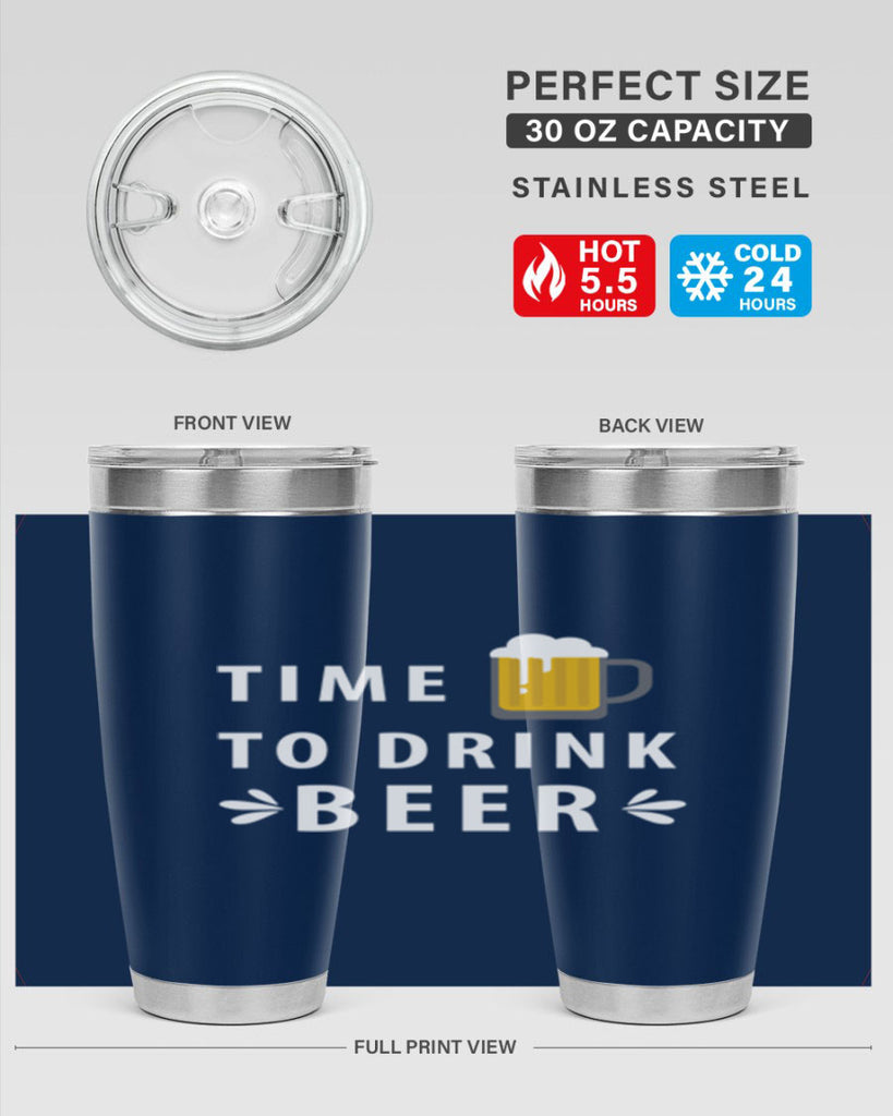 time to drink 7#- beer- Tumbler