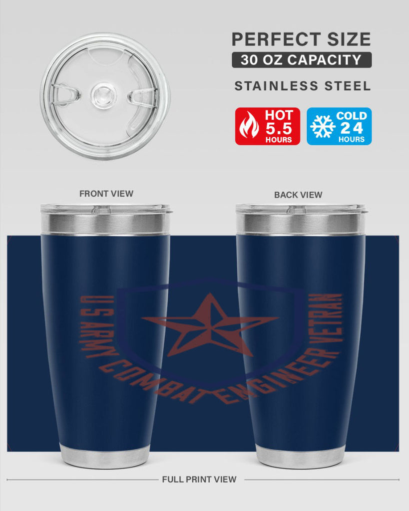 u s army conbat engineer vetran Style 32#- engineer- tumbler