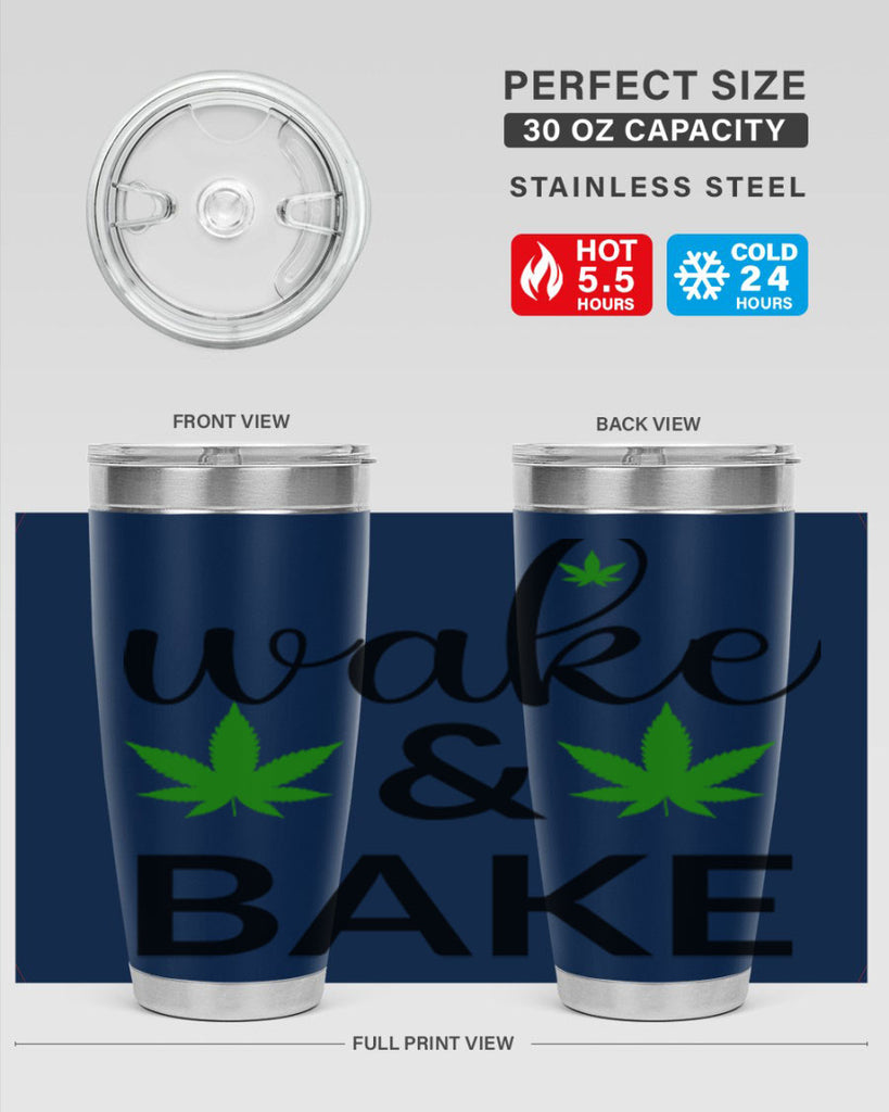 wake and bake 272#- marijuana- Tumbler