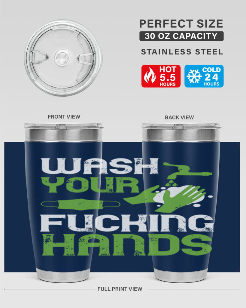 wash your fucking hands Style 14#- corona virus- Cotton Tank