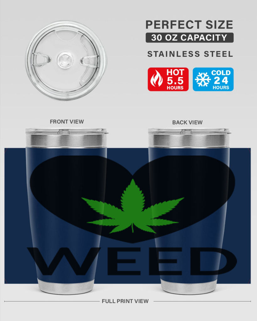 weed cannabis 284#- marijuana- Tumbler