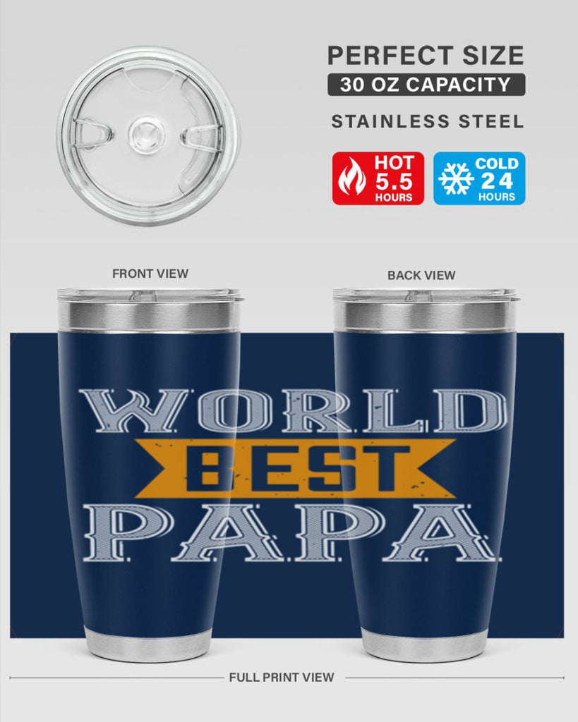 world best papa 1#- grandpa - papa- Tumbler