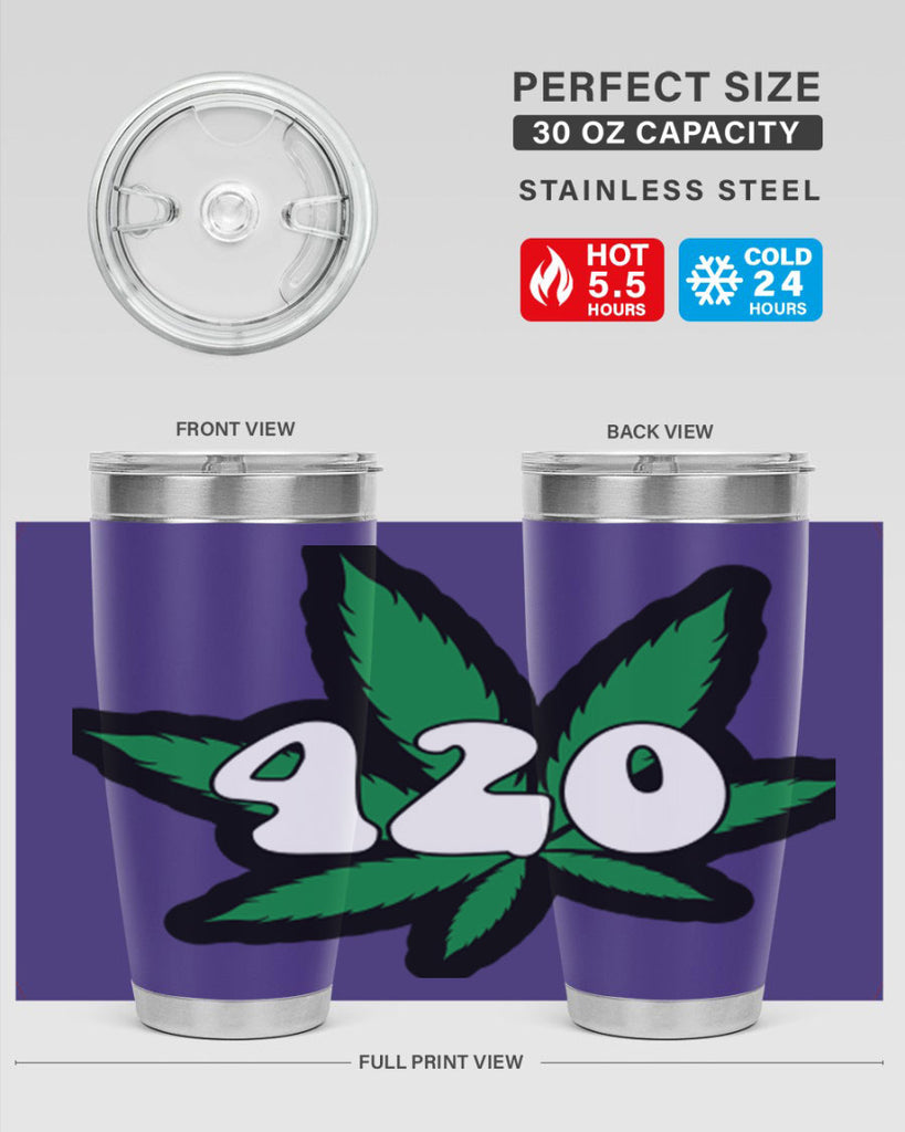 420 4#- marijuana- Tumbler