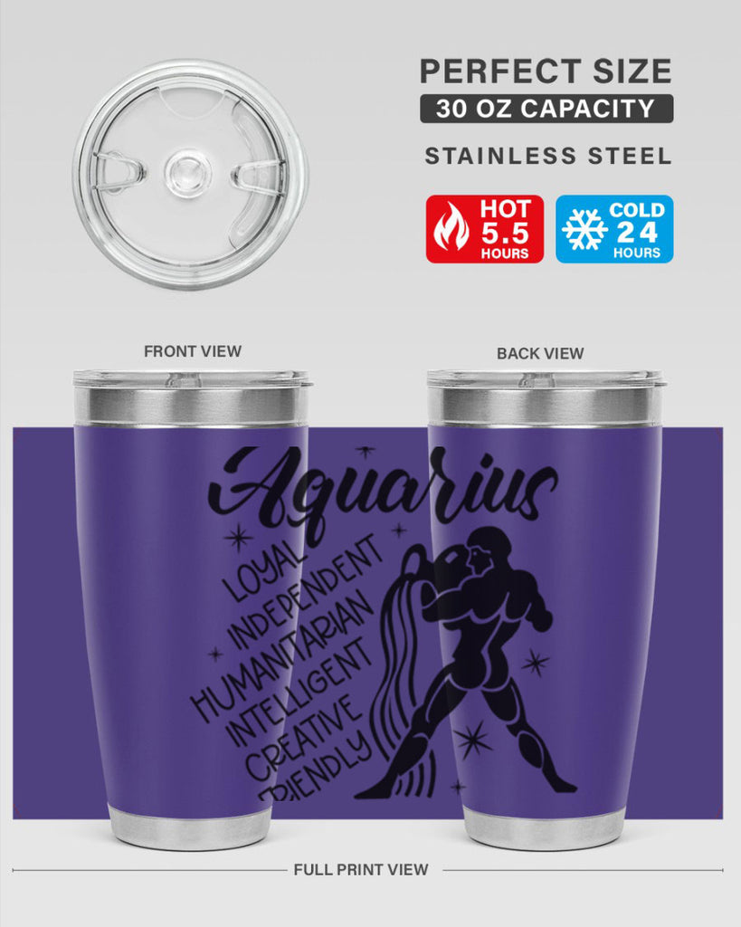 Aquarius 72#- zodiac- Tumbler