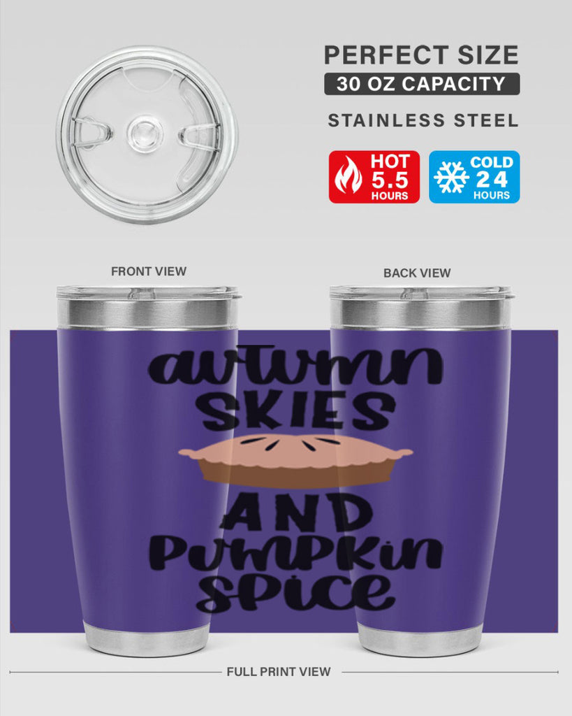 Autumn Skies And Pumpkin Spice 477#- fall- Tumbler