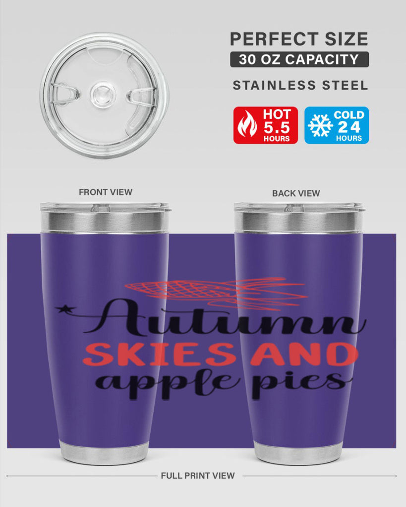 Autumn skies and apple pies 29#- fall- Tumbler