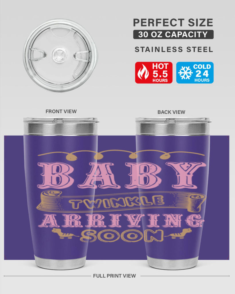 Baby Rwinkle arriving soon Style 48#- baby shower- tumbler