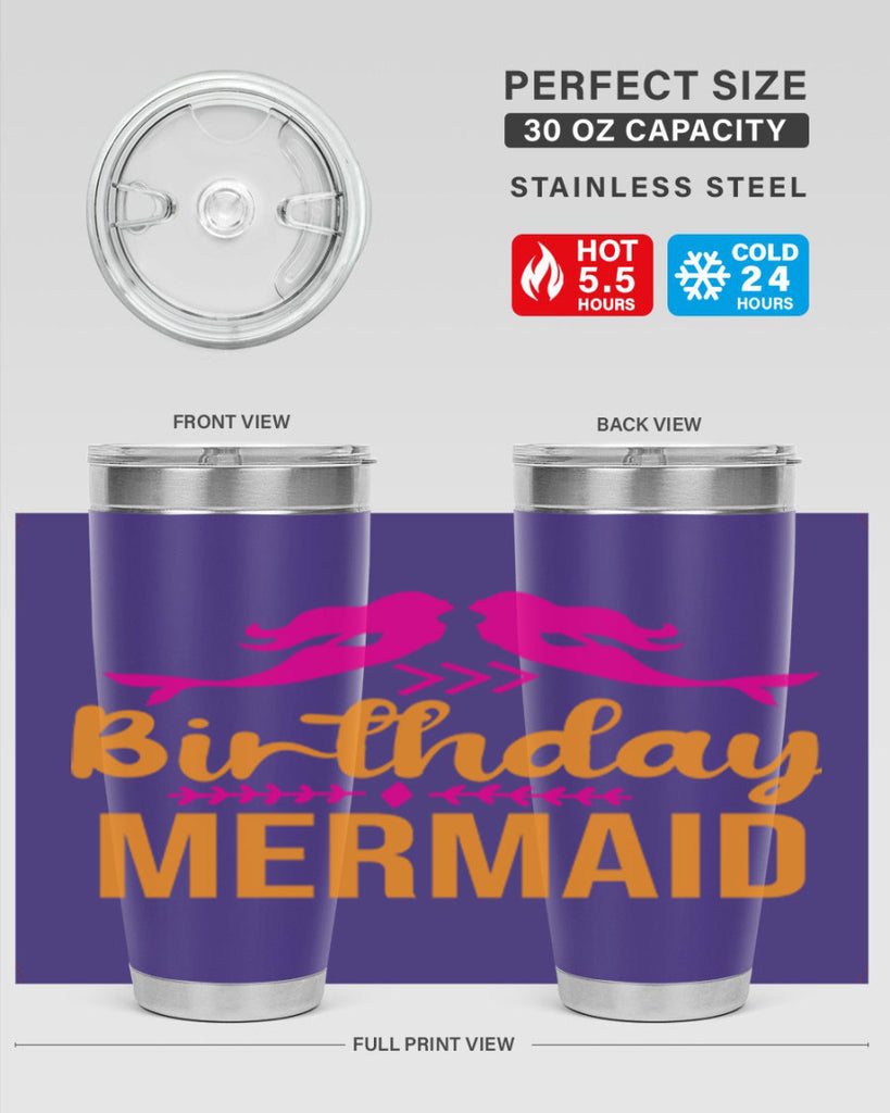 Birthday Mermaid 69#- mermaid- Tumbler