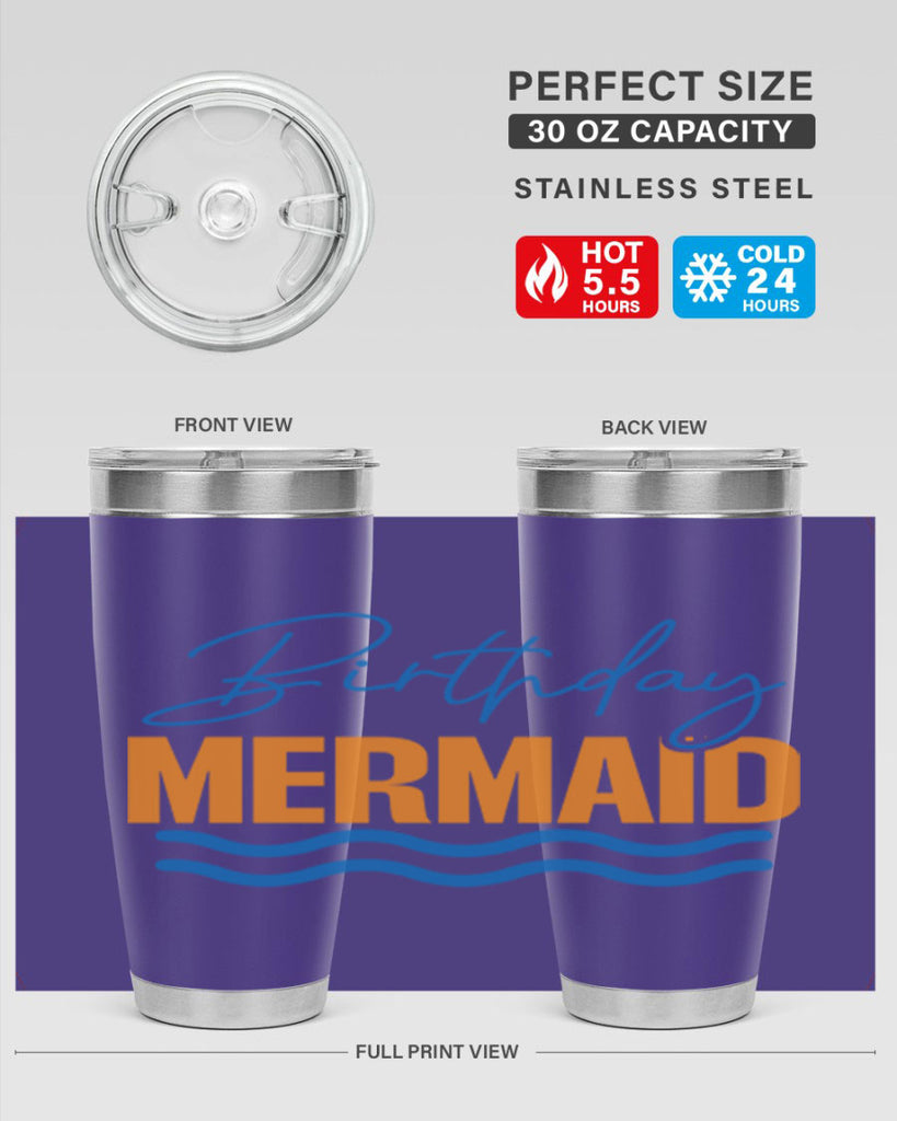 Birthday Mermaid 73#- mermaid- Tumbler