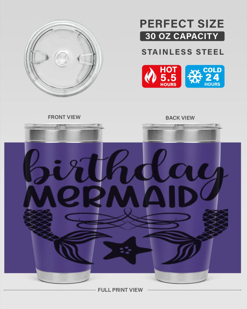 Birthday mermaid 76#- mermaid- Tumbler