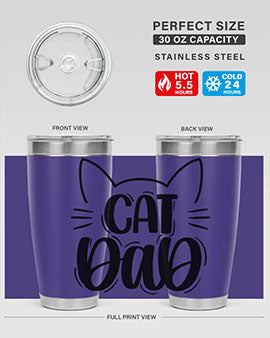 Cat Dad Style 81#- cat- Tumbler