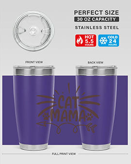 Cat Mama Style 5#- cat- Tumbler