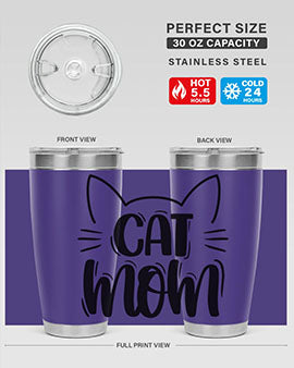 Cat Mom Style 85#- cat- Tumbler