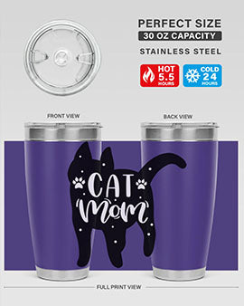 Cat Mom Style 86#- cat- Tumbler