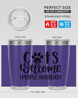 Cats Welcome Style 91#- cat- Tumbler