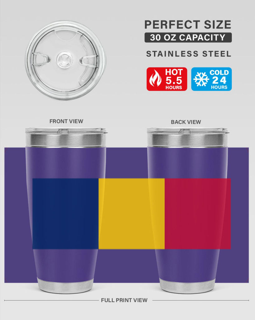 Chad 164#- world flags- Tumbler