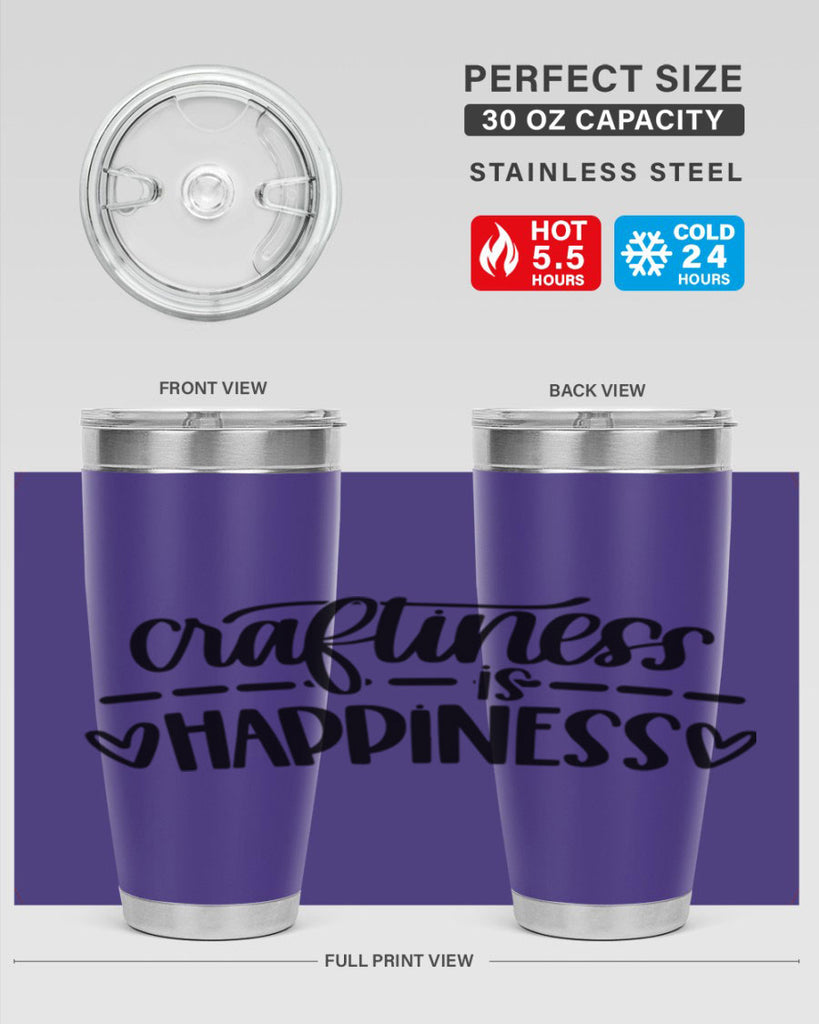 Craftiness Is Happiness 35#- crafting- Tumbler