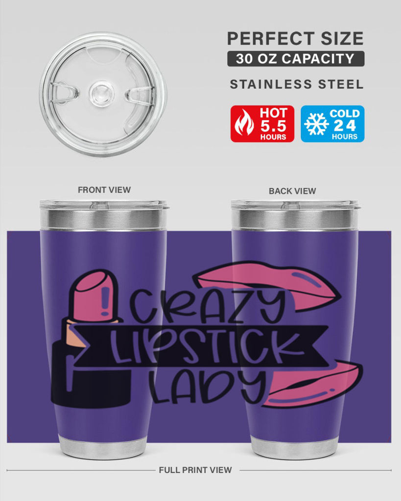 Crazy Lipstick Lady Style 108#- make up- Tumbler