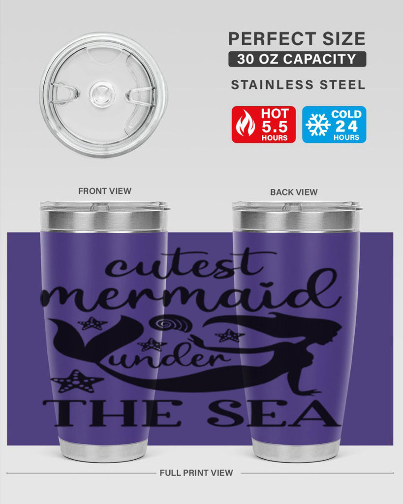 Cutest mermaid under the sea 110#- mermaid- Tumbler