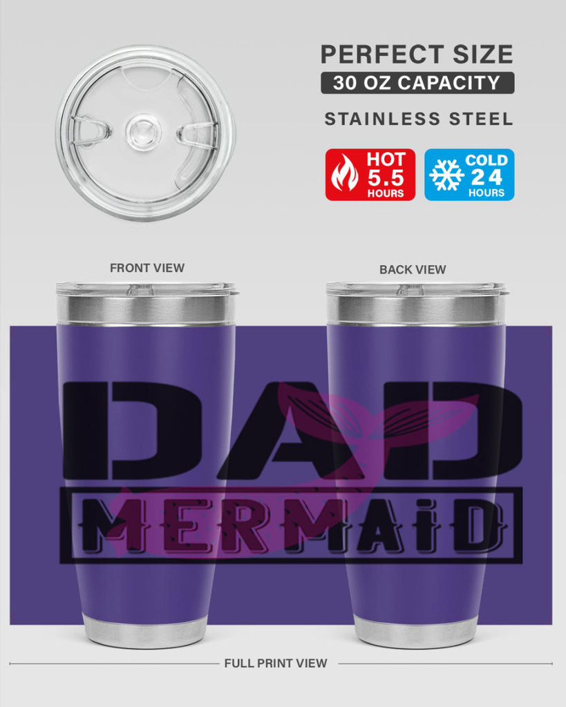 Dad mermaid 111#- mermaid- Tumbler